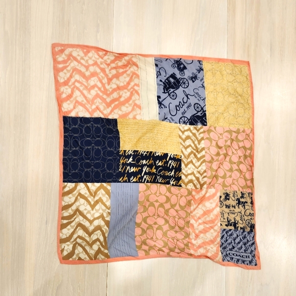 Vintage Silk Coach square scarf - Picture 1 of 3